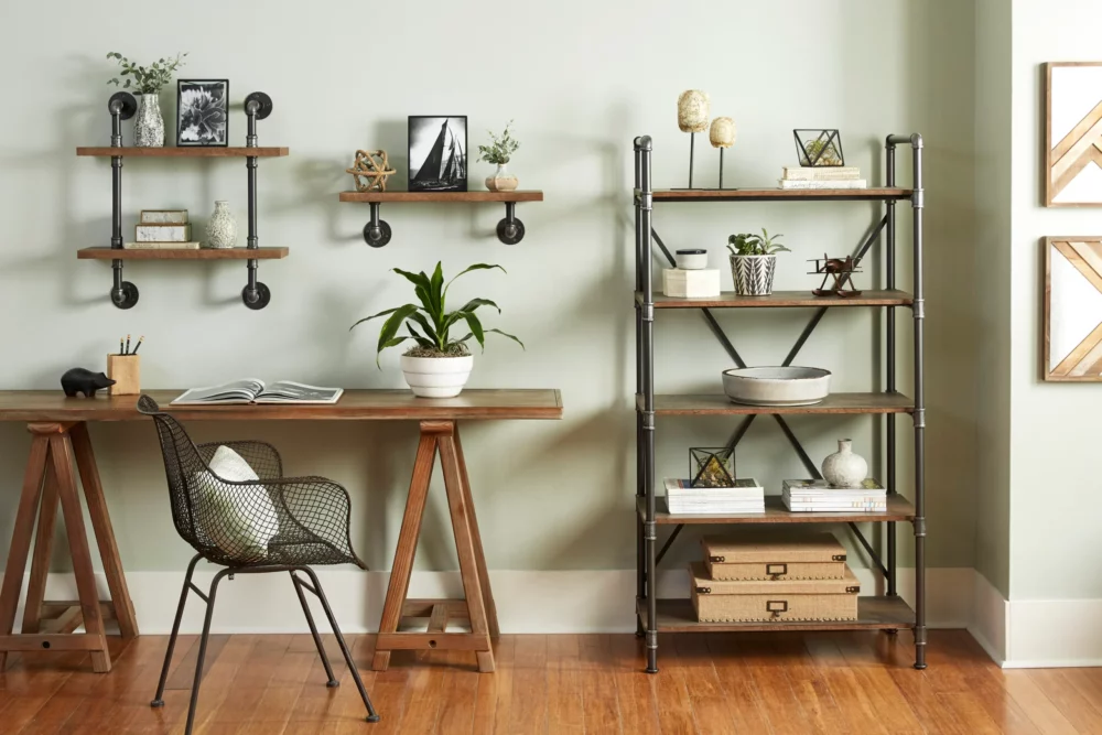 27 Industrial Pipe Shelves DIY Plans