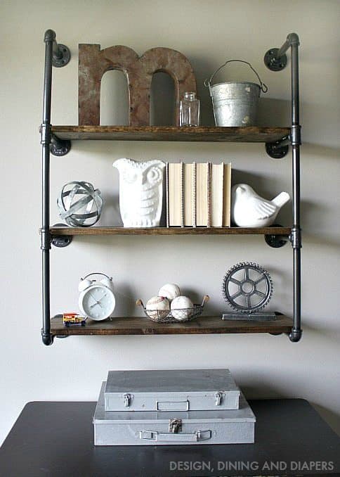 DIY Industrial Piping Shelves – Get the Farmhouse Look!