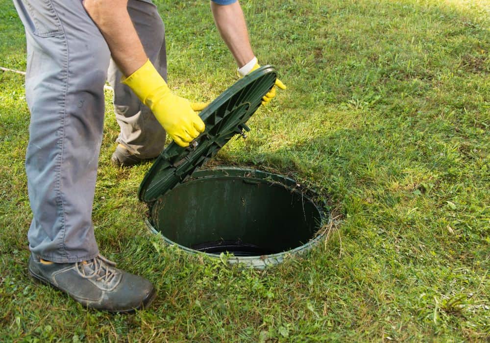 Identifying a septic tank clogged pipe