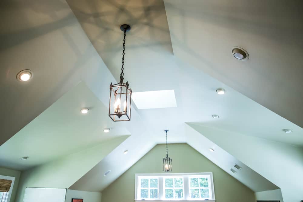 can you put recessed lights into a vaulted ceiling?
