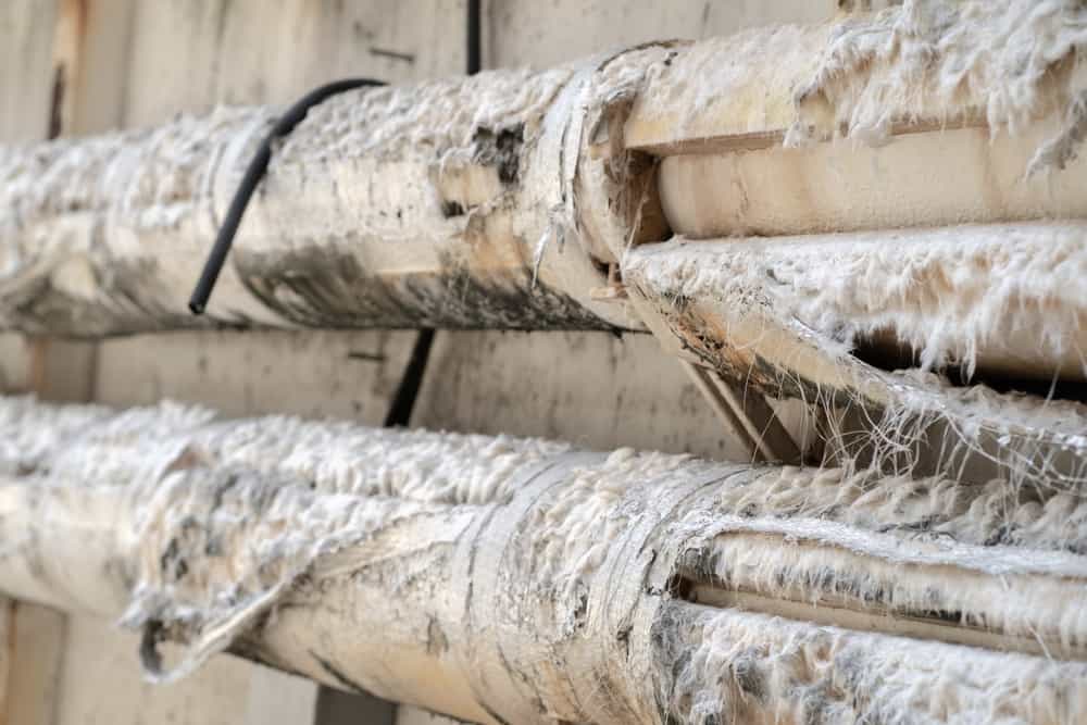 how to remove asbestos pipe insulation