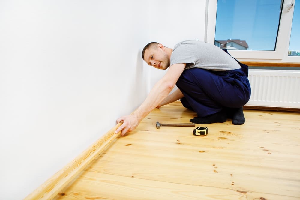how to fix a large gap between the baseboard and floor